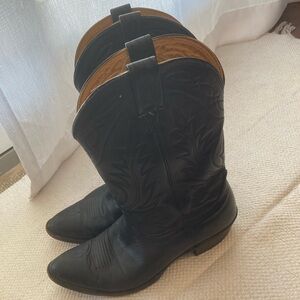 Nocona Western Cowboy Boots Black Leather Men’s 11